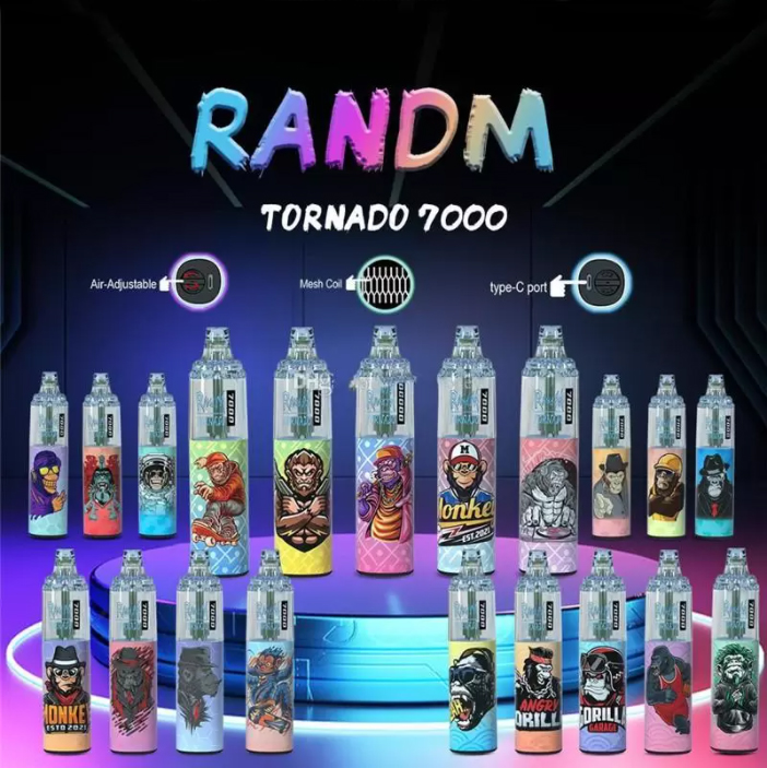 vapeableeu.com RandM Tornado 7K(7000) Puffs 14ml E-liquid 850mAh Battery 2% 5% Nicotine Rechargeable (type-C) Disposable Vape