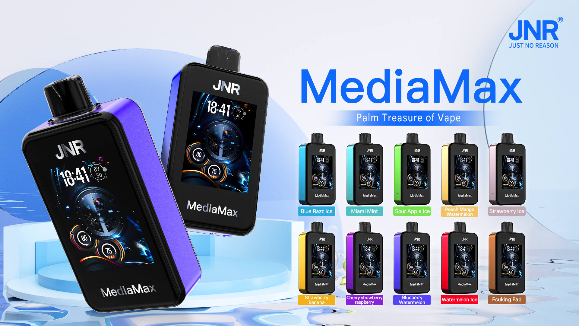 vapeableeu.com JNR Media Max 40K(40000) Puffs 2.4-Inch Large screen and phone function 5% Nicotine 21mL E-liquid Disposable Vape