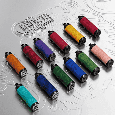 vapeableeu.com AL FAKHER CROWN BAR 20K(20000) Puffs 30ML E-liquid LCD Screen Leather Wrap 850mAh Type-C Battery Disposable Vape