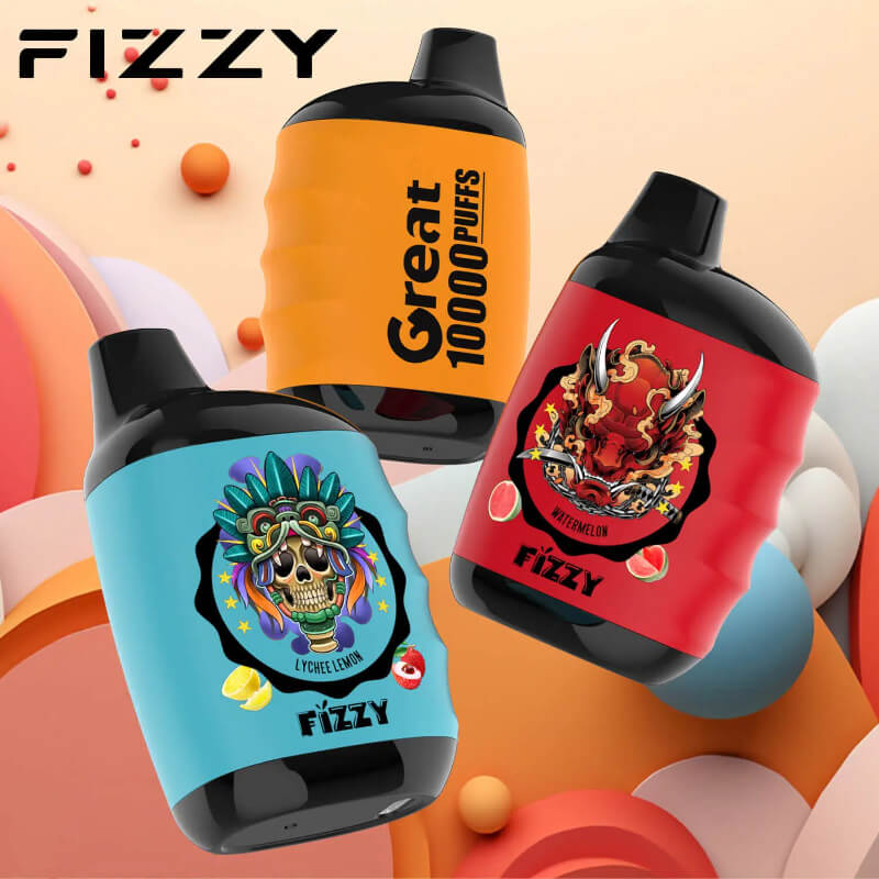 vapeableeu.com FIZZY Great 10K(10000) Puffs Mesh Coil &amp 18ML E-Liquid Disposable Vape