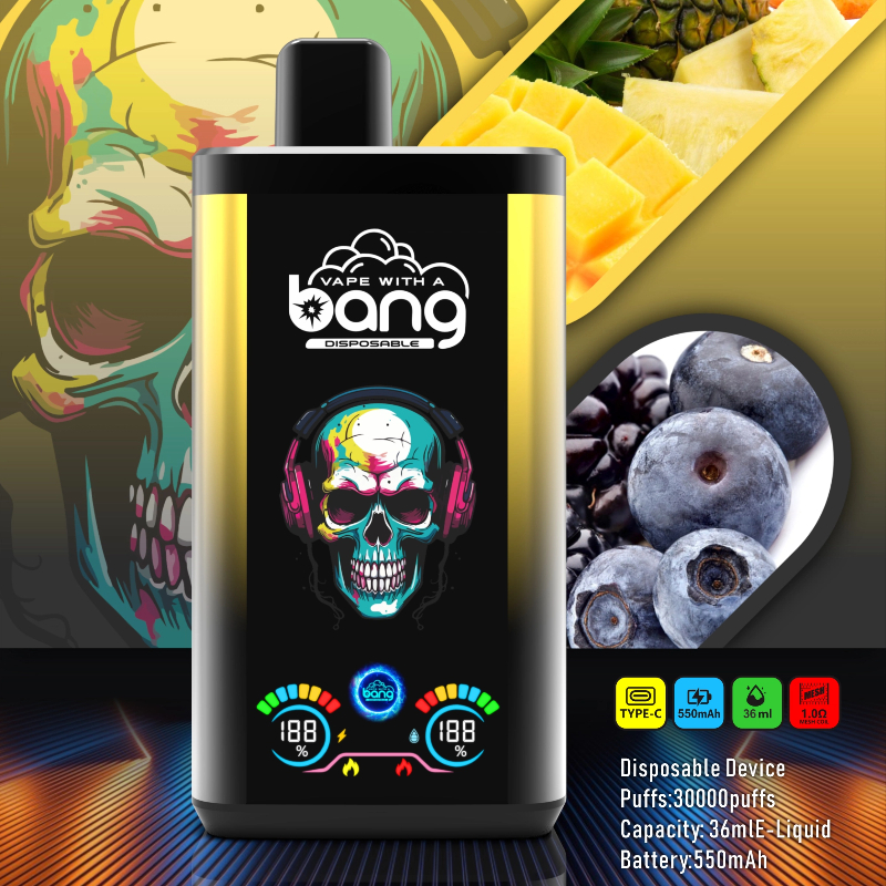 vapeableeu.com Bang 30K(30000) Puffs PRO Dual Flavor Screen Display 36ml E-liquid 0% 2% 3% 5% Nicotine Disposable Vape