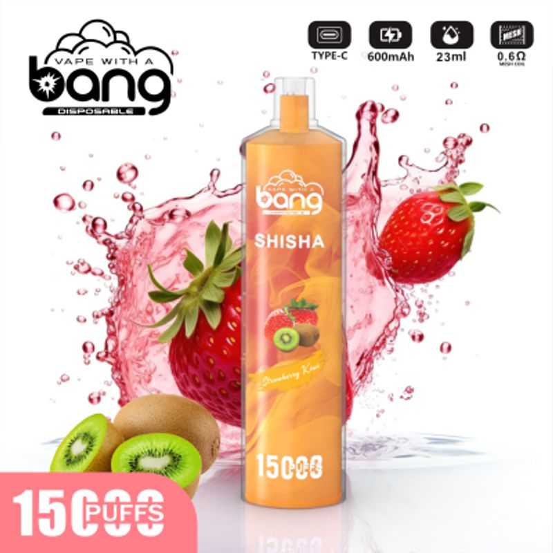 vapeableeu.com Bang SHISHA 15K(15000) Puffs 0% 2% 3% 5% Nicotine 600mAh Battery 23ml Oil Disposable Vape Pen