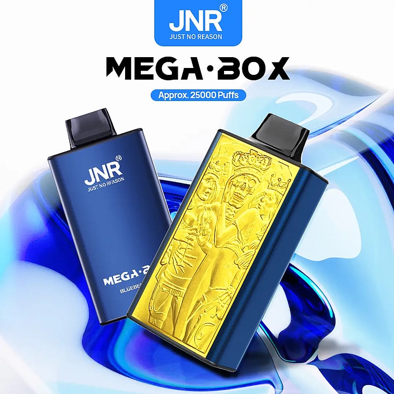vapeableeu.com JNR Mega Box 25K(25000) Puffs 3D Texture 2% 5% Nicotine 30ML E-liquid 850mAh Powerbank Battery Disposable Vape