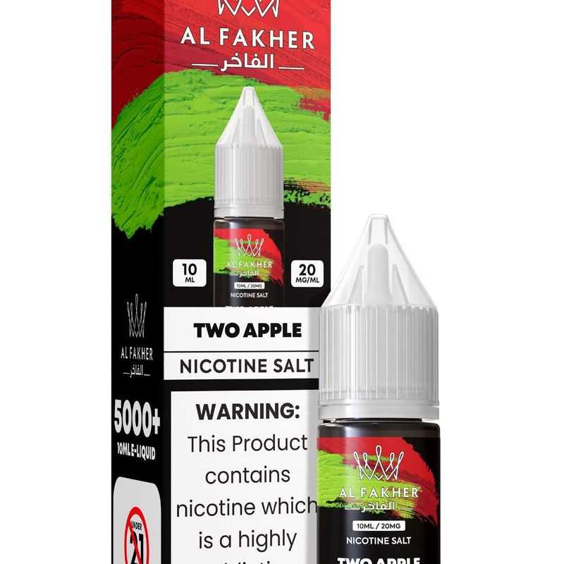 vapeableeu.com TWO APPLE 20MG Strengths 10ML 5000+ Nic Salt E-LIQUIDS by Al Fakher