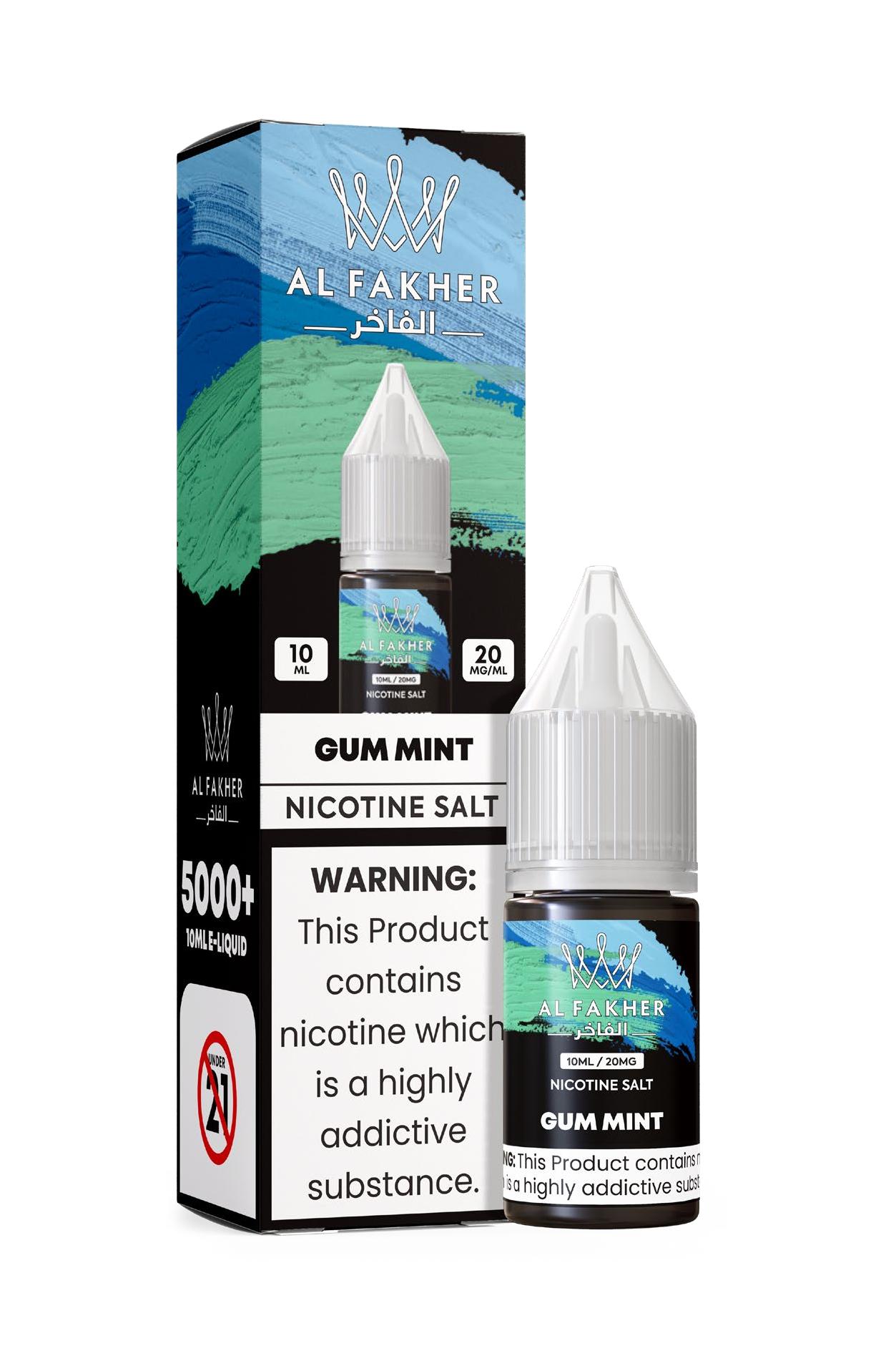 vapeableeu.com Gum Mint 20MG Strengths 10ML 5000+ Nic Salt E-LIQUIDS by Al Fakher