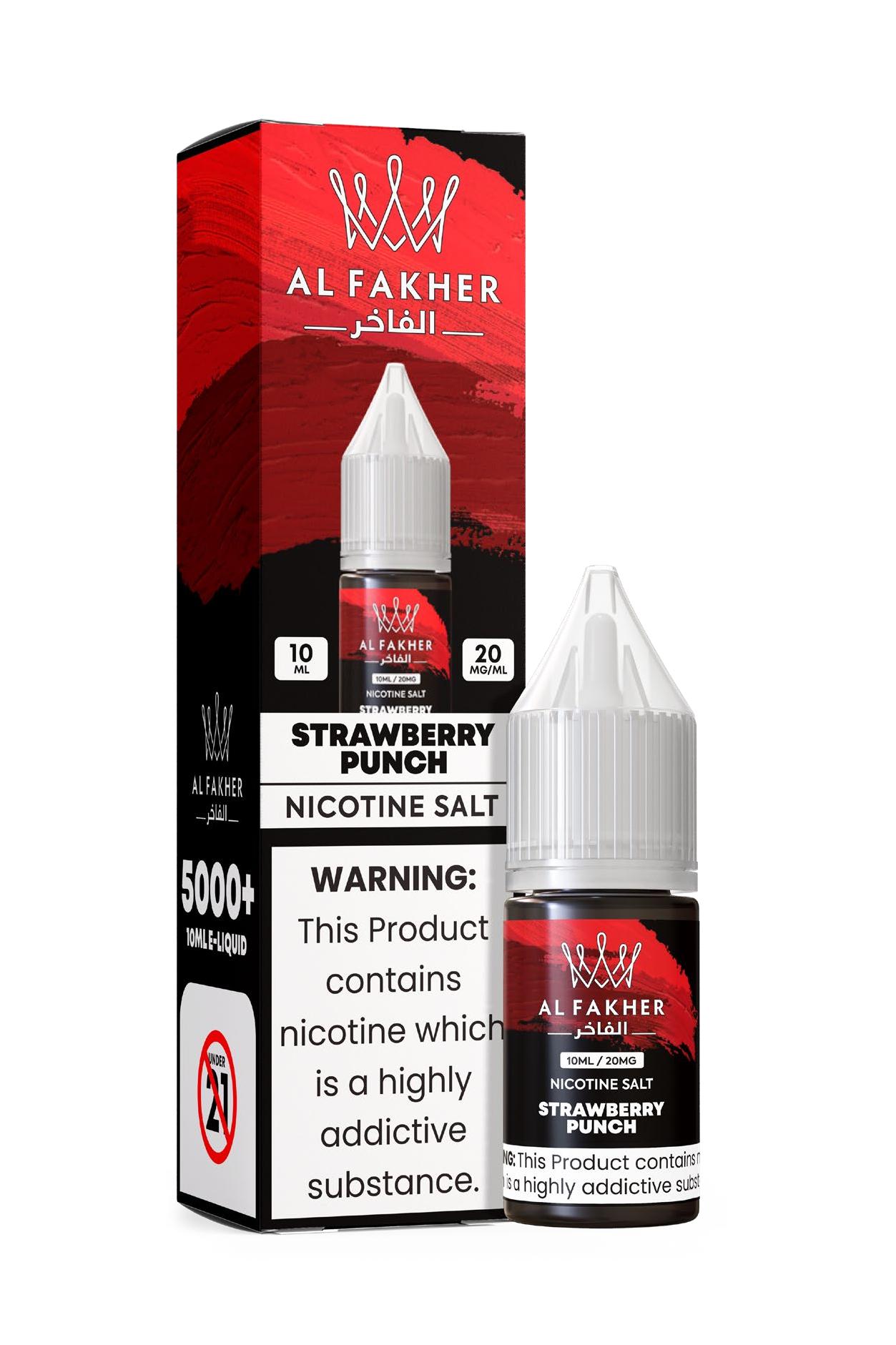 vapeableeu.com Strawberry Punch 20MG Strengths 10ML 5000+ Nic Salt E-LIQUIDS by Al Fakher