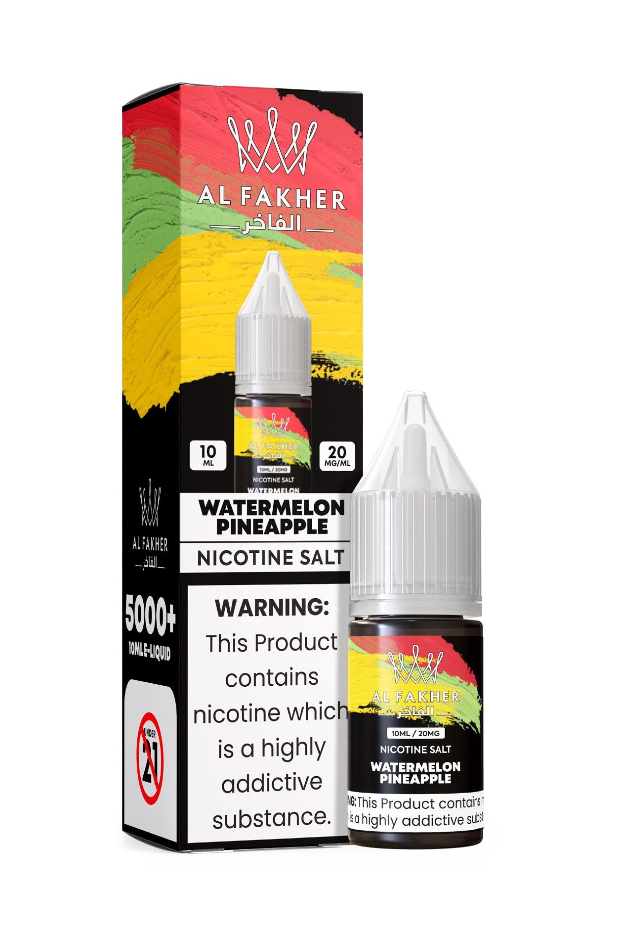 vapeableeu.com Watermelon Pineapple 20MG Strengths 10ML 5000+ Nic Salt E-LIQUIDS by Al Fakher