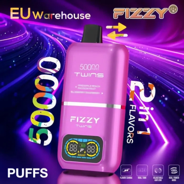 vapeableeu.com FIZZY TWINS 50K: Double the Flavor! Double the Vapor! Double the Thrills! The Ultimate Disposable Vape Experience!